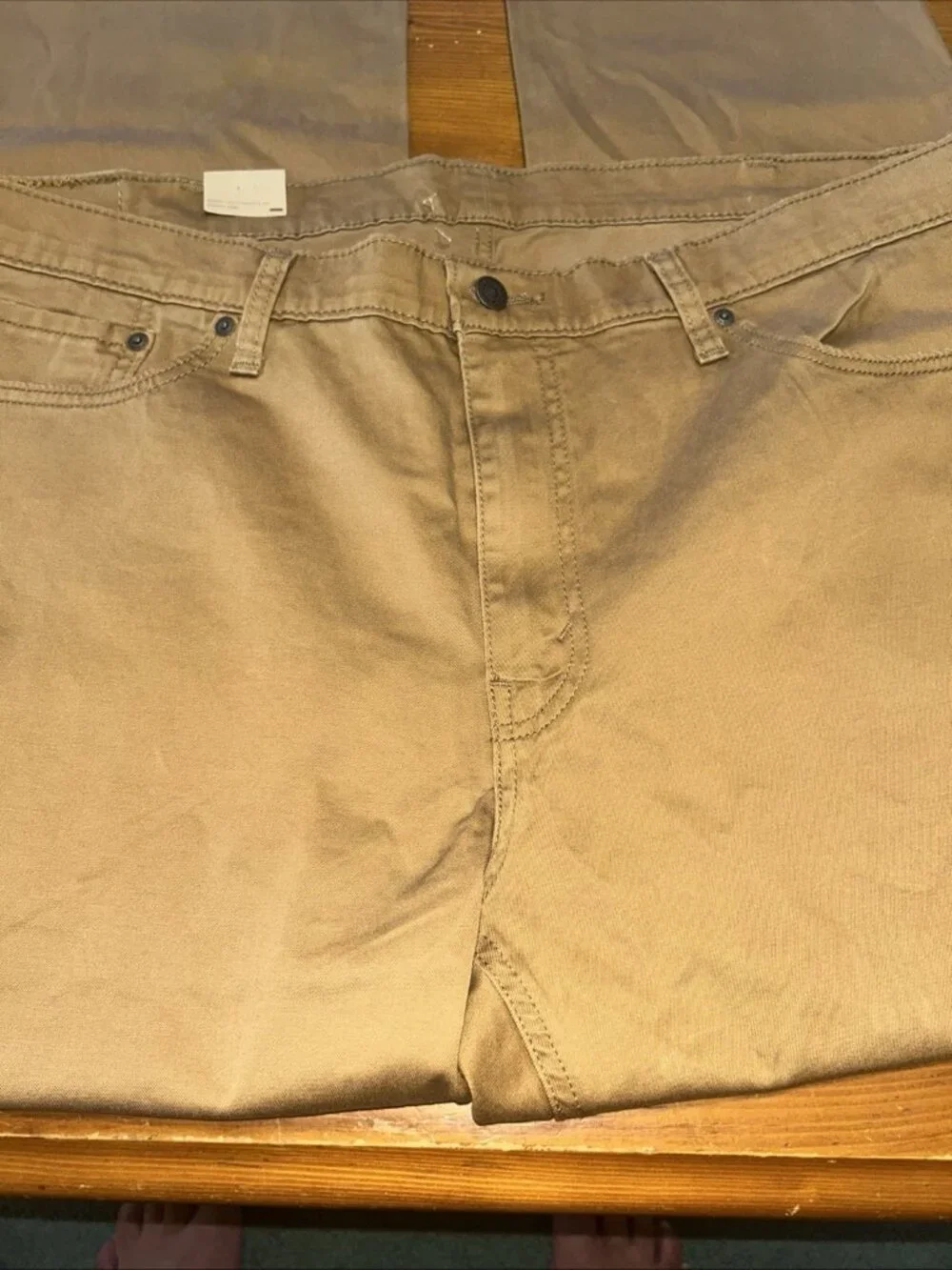 Levi's 541 Men’s 44x32 Tan Coin Pocket Denim Classic Athletic Tapered Leg Jeans